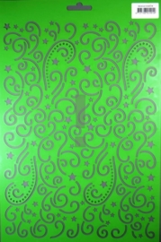 JOY6002/0904- Joy! crafts embossing achtergrondstencil template A4 formaat krullen