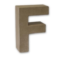 1929 3106- stevige decoratie letter van papier mache - 3D letter F