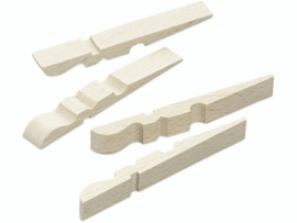 KN8735 684- 100 stuks halve houten knijpers 72x10mm