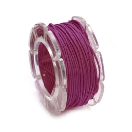 KN2290 462- 5 meter waxcord met nylonkern paars/roze 1mm dik