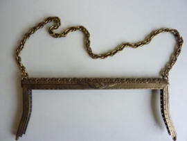 48- tasbeugel met ketting 22cm bronskleur