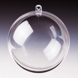 6917 089- plastic bal transparant doorsnee: 8cm