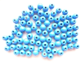 6010 833 - 85 stuks houten kralen blauw 8mm