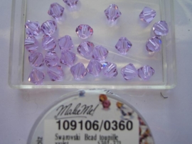 109106/0360 - 25 x swarovski 6mm violet