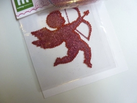 005836- 2 stuks love struck glitter stickers van 6cm OPRUIMING
