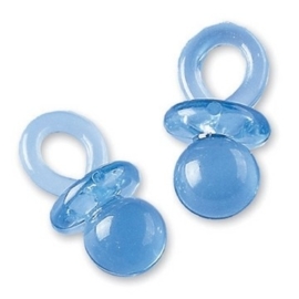 08005 320- 5 stuks decoratie babyboy spenen van 4cm blauw