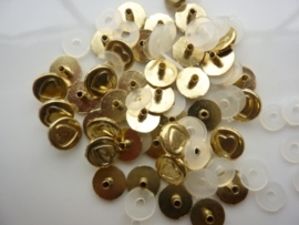 SLK210.G- 40 stuks snaps eyelets hartjes goud 6mm OPRUIMING