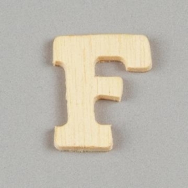 006887/1252- 2cm houten letter F