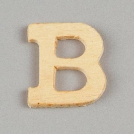 006887/1210- 2cm houten letter B