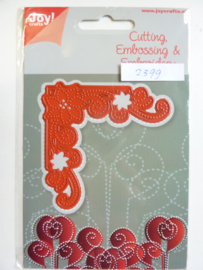 0002399- Joy Crafts stencil hoek 7.5x7.5cm - OPRUIMING