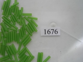 1676- 11.5mm glazen stiftjes groen half mat 15 gr