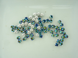 000537-0409- 72 stuks crystal rijgstrass/naaistrass SS20 5mm jetblack AB