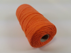 CE890030/1605- 110 mtr katoen macramé touw spoel 1.5mm 100grs - oranje