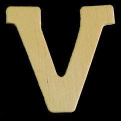 8735 629- 4cm houten letter V