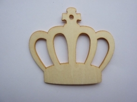 005998.B- houten ornament kroon van 2mm dik en ca. 7cm breed -006888/2407