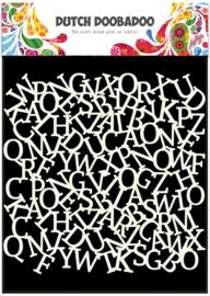 CE185071/5603- Dutch Doobadoo Dutch mask art stencil alfabet achtergrond
