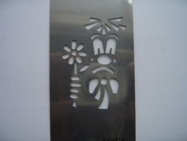 2460- clowns hoofd 11x6cm opruiming embossing plaatje