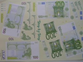 kn/397- A4 knipvel AANBIEDING eurobiljetten