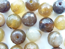 3699- 25 stuks naturel agaat kralen 8mm facet geslepen gemstone