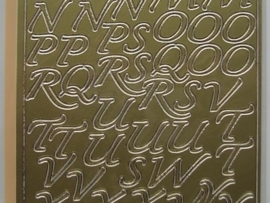 st568- letters cursief goud 1.5cm hoog