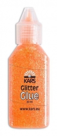 OPRUIMING -1768 0113- flesje kars glitterlijm rainbow oranje 20ML.