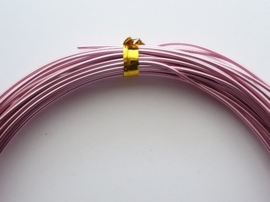 CH.10x13 - 10 meter aluminiumdraad (Wire&Wire draad) van 1mm roze