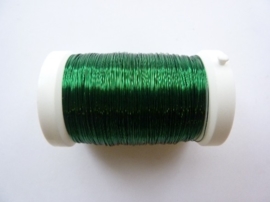 0216466 605- 150 meter glanzend metaaldraad 0.25mm donker (smaragd) groen