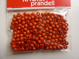 6010 441 - 165 stuks houten kralen van 4mm oranje