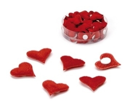 8021 101- 72 stuks decoratie hartjes zelfklevend van 2cm in een doosje