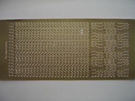 st 614- randje 1cm breed met hoekjes goud 10x20cm