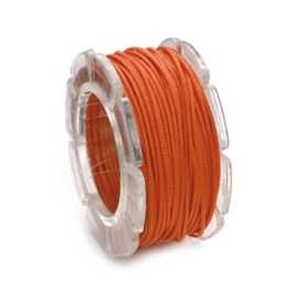 KN2290 424- 5 meter waxcord met nylonkern oranje 1mm dik