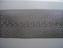 st706- sticker randjes 6mm breed en hoekjes zilver 10x20cm