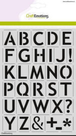 CE185070/2103- Craft Emotions mask stencil A5 alfabet