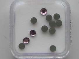 573- 12 x glazen kristalsteentjes plat 3.1mm light amethyst OPRUIMING