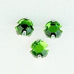 107004/0008- 28 stuks glazen rijg/naai strass steentjes 4mm rond kristal smaragd
