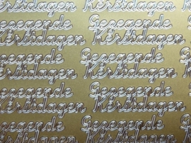 st1059- stickervel tekst gezegende kerstteksten goud