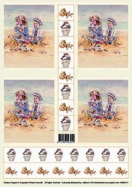 kn/88- A4 knipvel Christine seashells -117141/9418