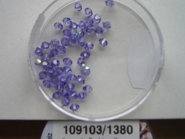 109103/1380- 50 x swarovski kralen 3mm tanzanite AB