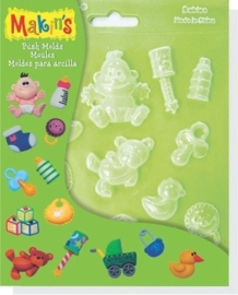 1866 1111- Makin`s clay push molds baby 17.5x14cm