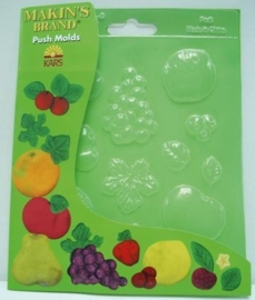 1866 1058- Makin`s clay push molds fruit 17.5x14cm