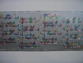 st521- hartelijk gefeliciteerd multi colour 10x20cm