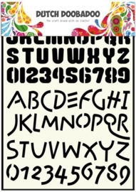 CE185045/5005- Dutch Doobadoo Dutch stencil art alphabet A4