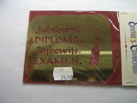 2418- embossing stencil diploma nr 974 OPRUIMING