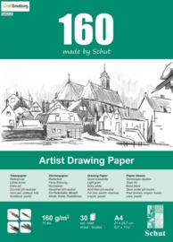 CE114981/1530- 30 vel Schut artist drawing paper 160grams A4 tekenpapier