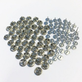 CE431003/7511- 50 stuks stitch pins van 8mm zilverkleur