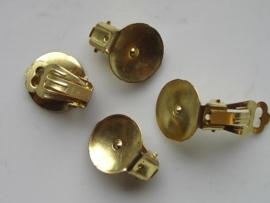 oorclips no.12C- 100 paar 15mm goudkleur
