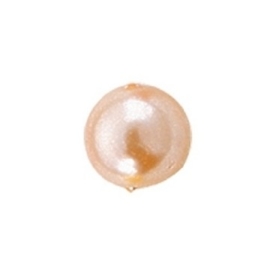 25 x ronde waxparels in een doosje 8mm. apricot - 6069 207