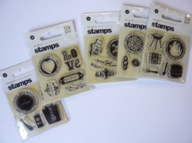 00135.X- 5 stuks clearstamps van 6x6cm OPRUIMING