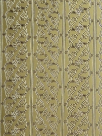 st975- stickervel met randjes van zeemeeuwen 10x23cm goud
