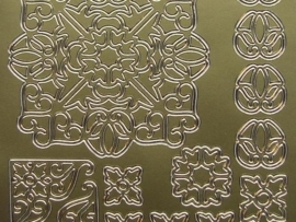 247- ornament sticker goud 10x20cm